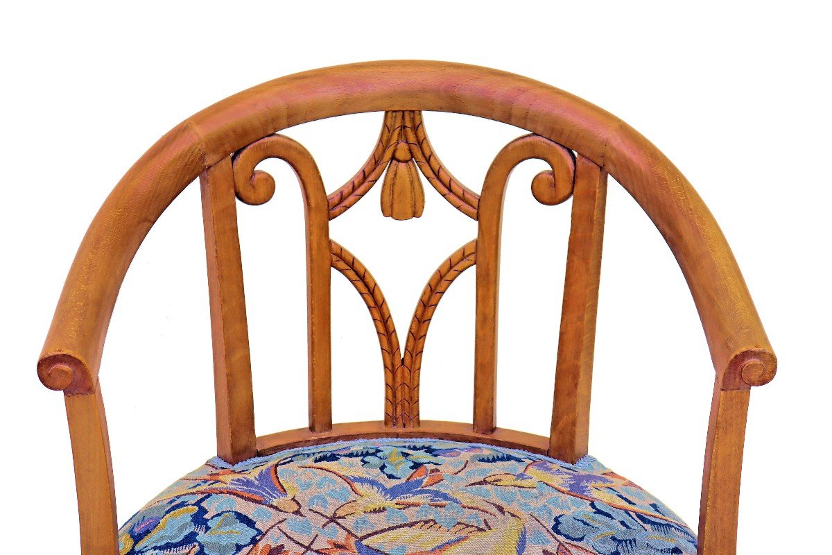 Paire de Fauteuils Art Déco Tapisserie d'Aubusson-photo-2