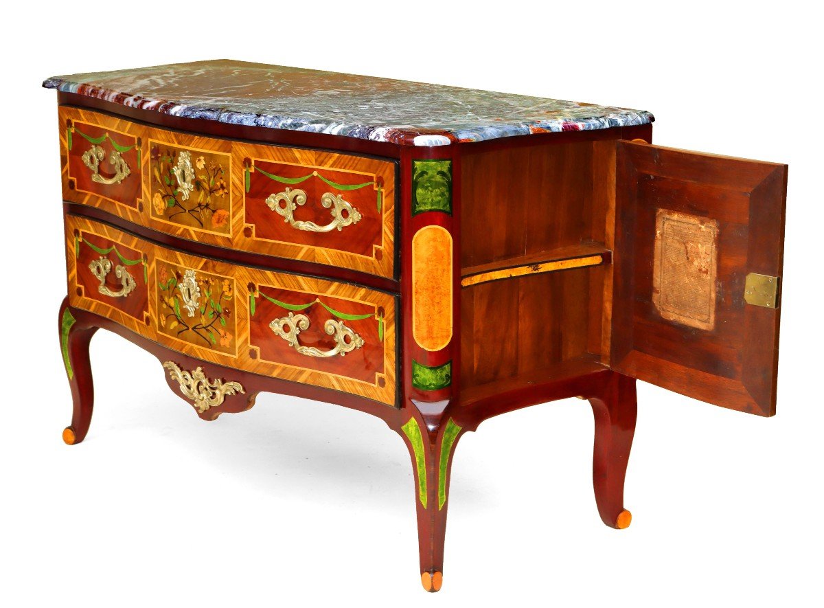 Jf Hache (1730-1796) Precious Living Room Dresser-photo-2