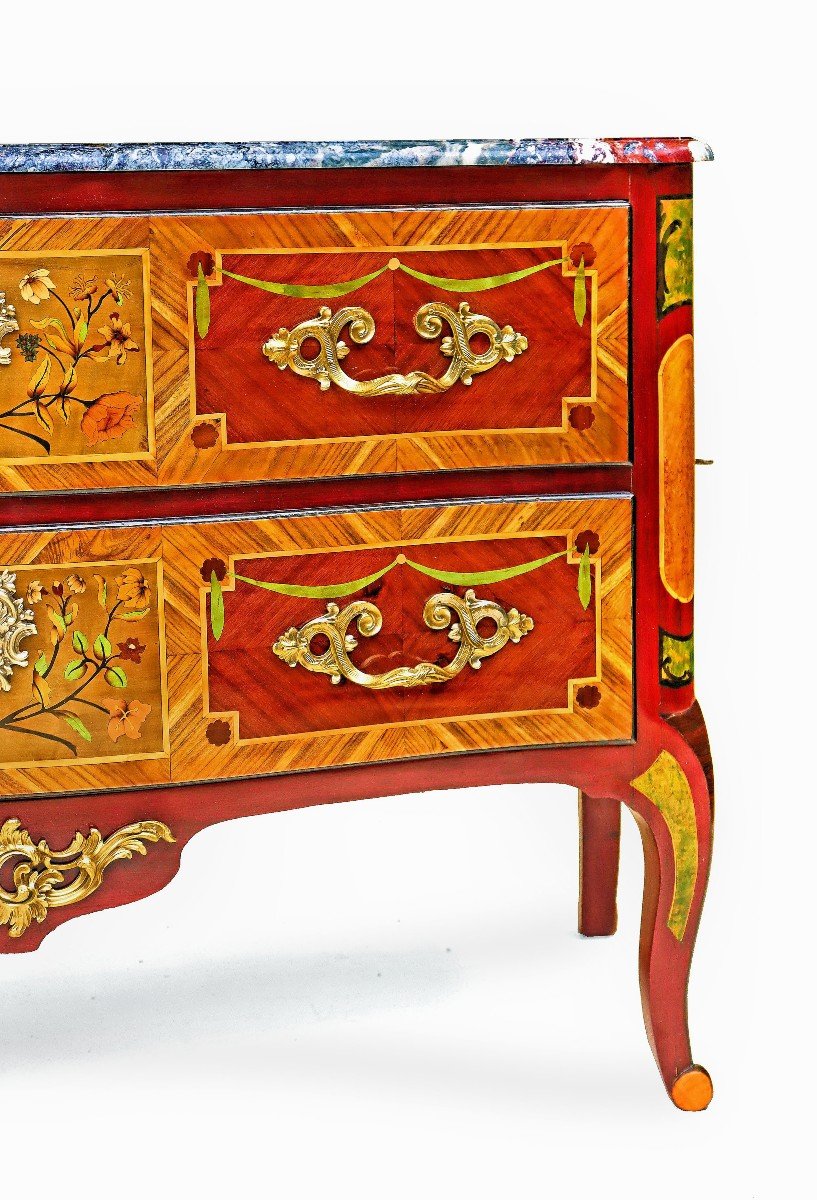 Jf Hache (1730-1796) Precious Living Room Dresser-photo-5