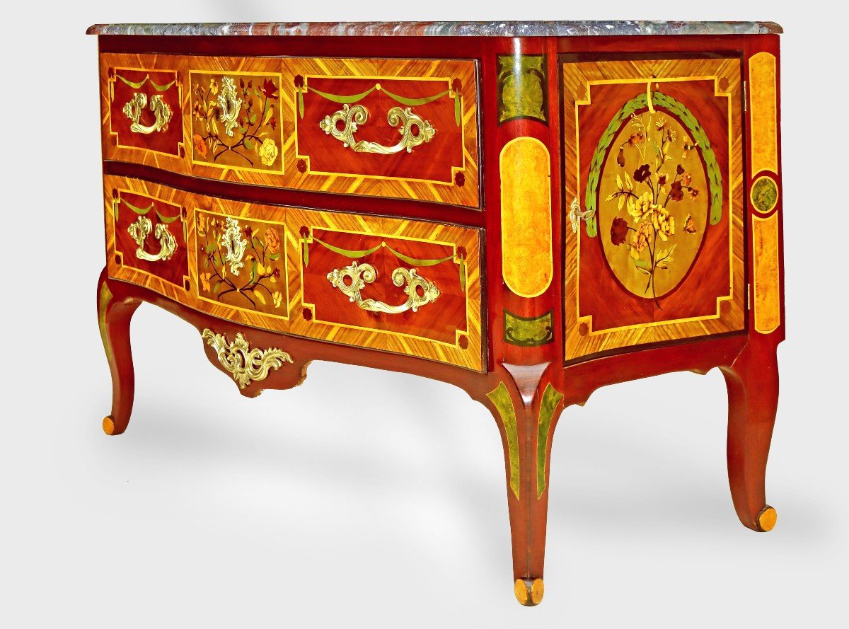 Jf Hache (1730-1796) Precious Living Room Dresser-photo-1