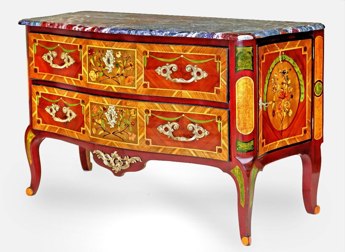 Jf Hache (1730-1796) Precious Living Room Dresser