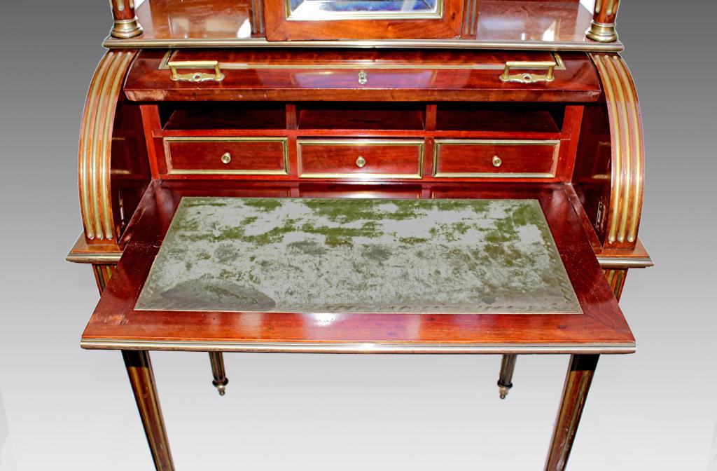 Cylinder Bureau Louis XVI Era Nineteenth-photo-1