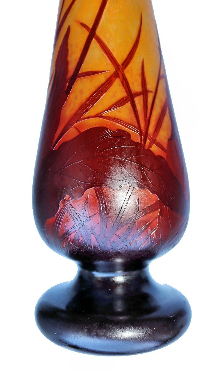 Daum☨Nancy Important Vase Art Déco (H: 52,5 cm)-photo-7