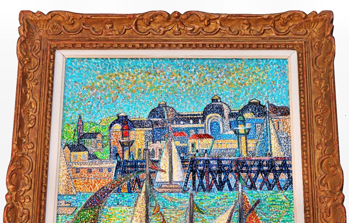 Zelter (born 1938) Marine Pointillist-photo-3