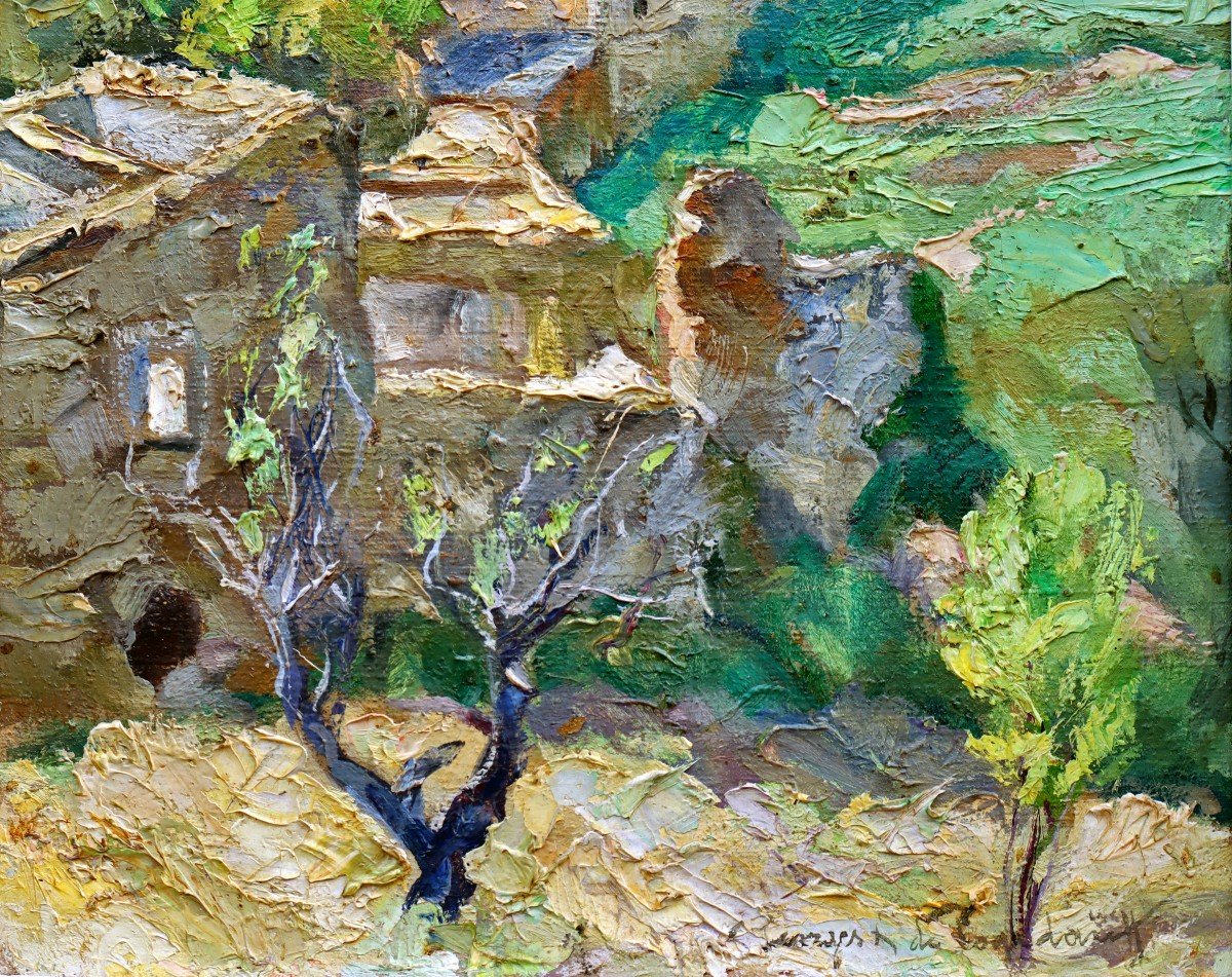 Georges A. De Pogedaieff (1897-1971) Luberon Landscape-photo-2