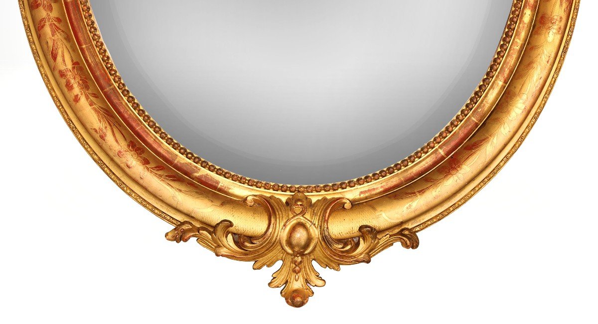 Large Oval Mirror, Louis-philippe Period-photo-3