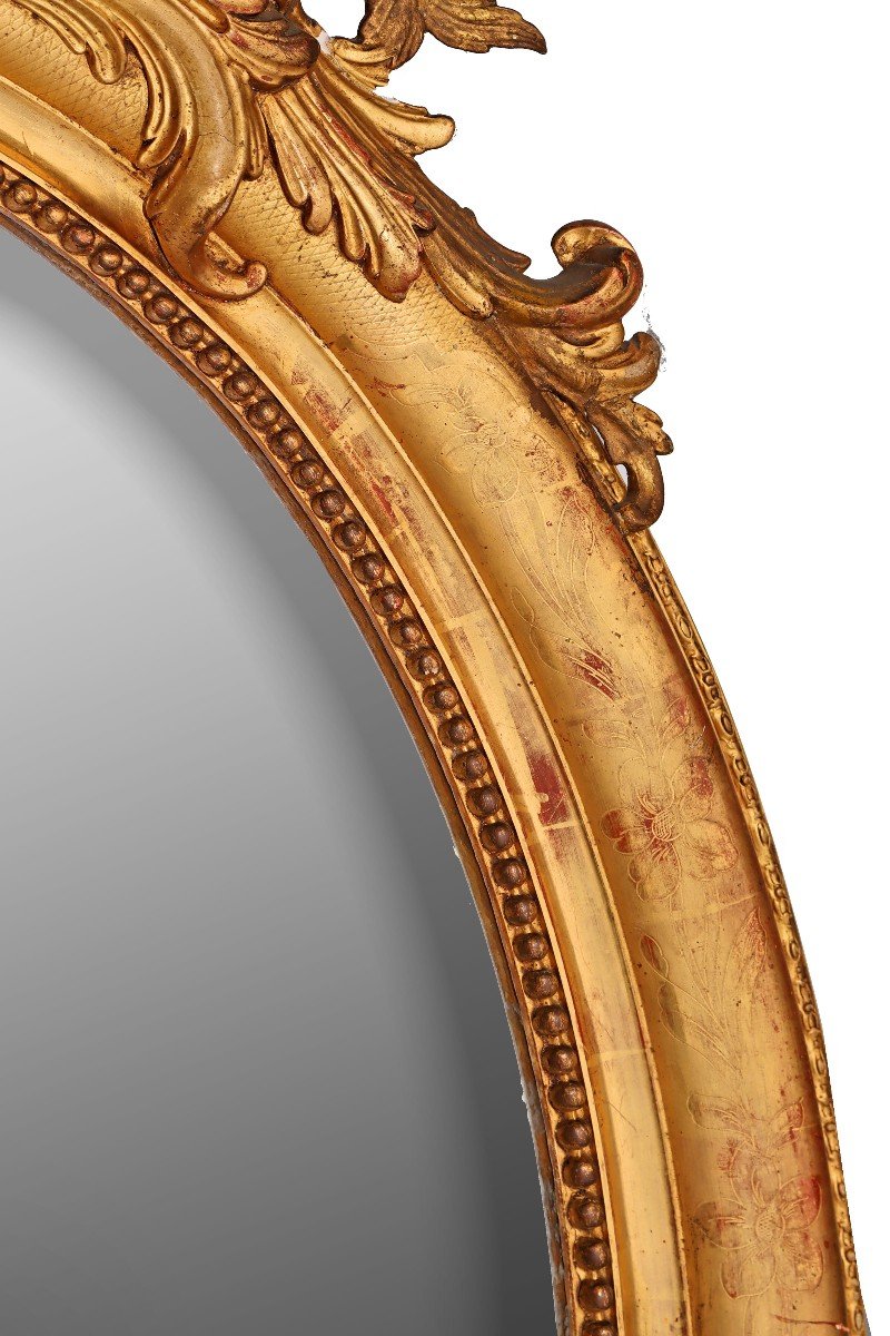 Large Oval Mirror, Louis-philippe Period-photo-6