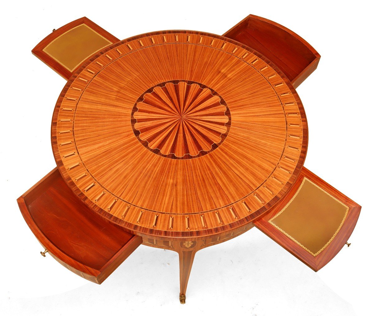 Maison Krieger Bouillotte Table In Marquetry-photo-3