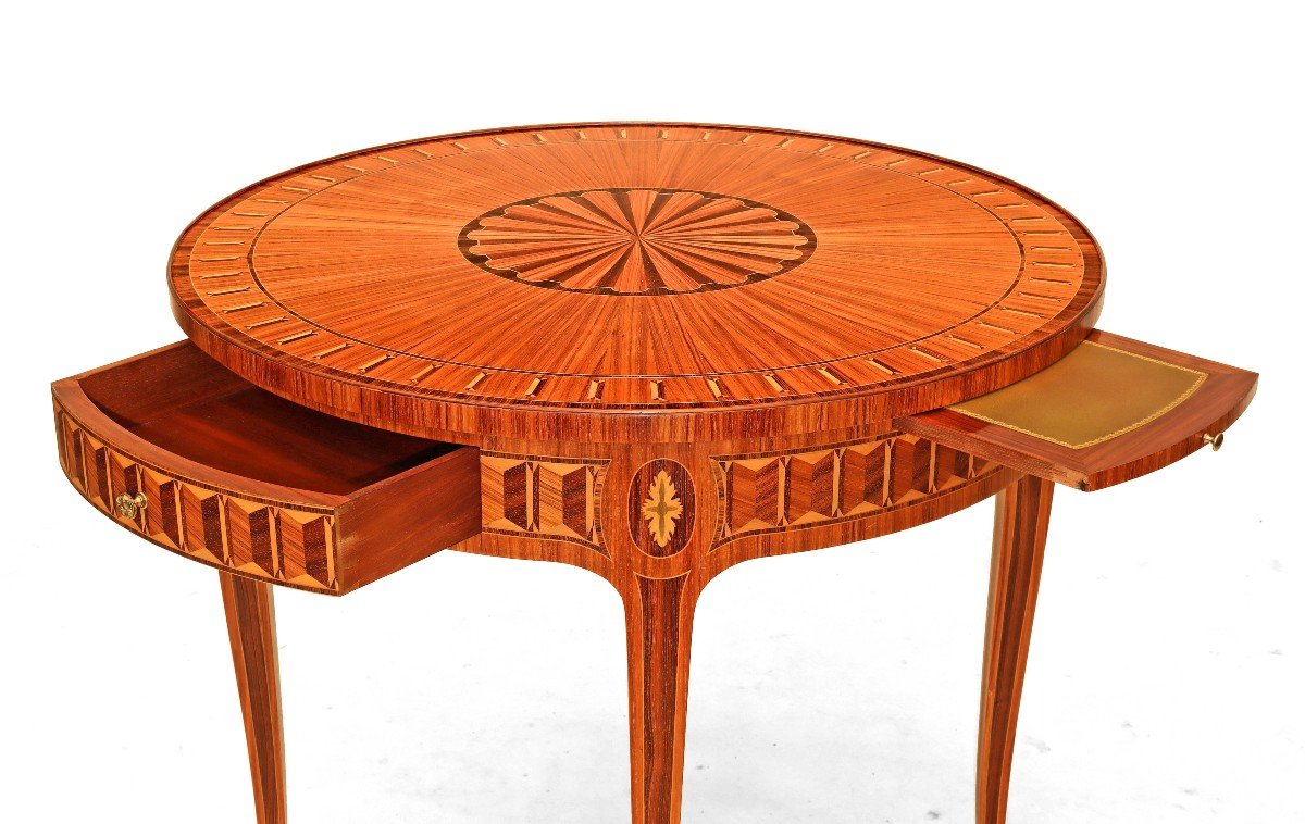 Maison Krieger Bouillotte Table In Marquetry-photo-5