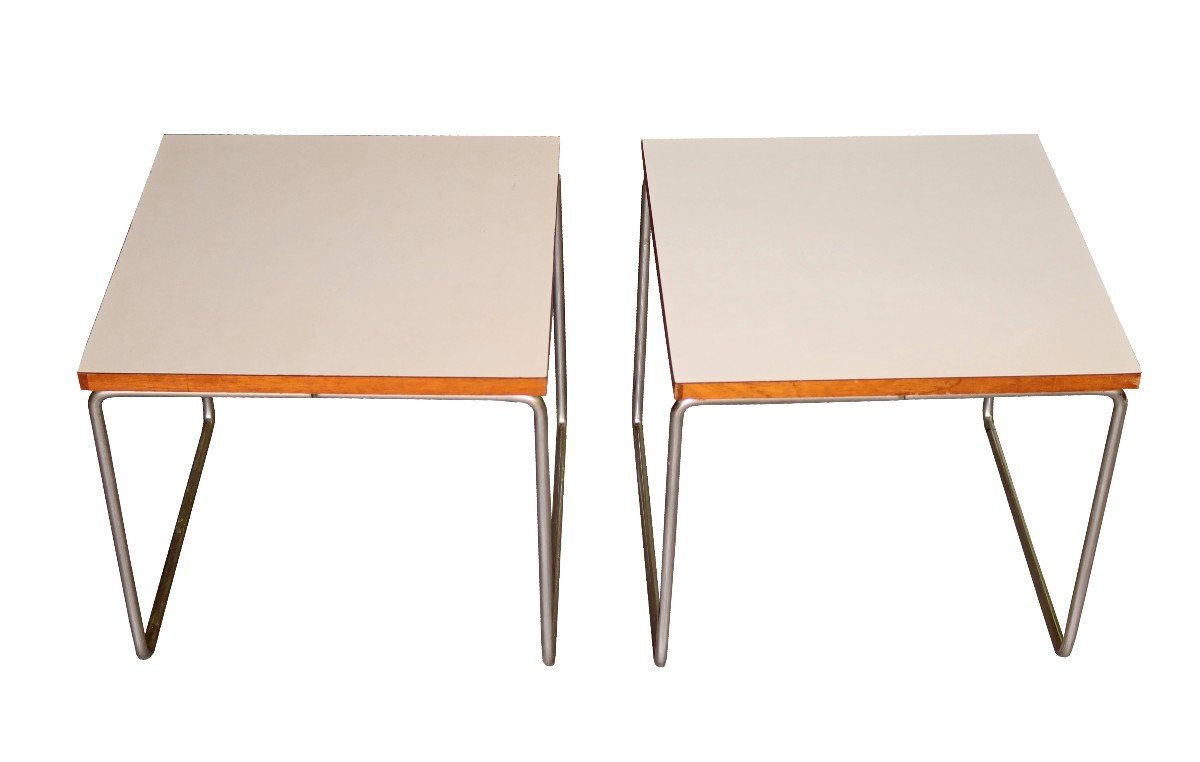 Pierre Guariche (1926-1995) & Steiner Pair Of Coffee Tables-photo-2