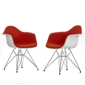 Charles & Ray Eames Pair Of Dar Armchairs