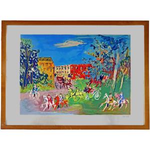 Jean Dufy (1877-1953) Grande Estampe En Couleur