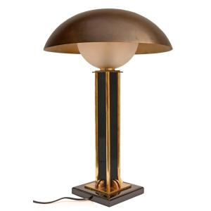 Jacques Adnet (1900-1984) Listed Art Deco Lamp