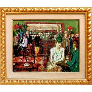 Marcel Cosson (1878-1956) Elegant At Café Chez Maxim's