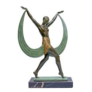 Pierre Le Faguays (1892-1962) "lysis" Great Art Deco Dancer