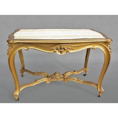 Table de milieu en bois doré époque Napoléon III