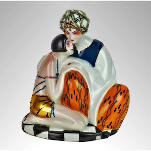 Camille THARAUD (1878-1956) Groupe Art Déco Orientaliste