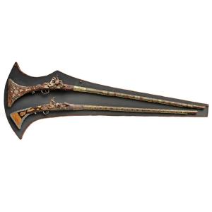 Paire de Fusils Moukhala vers 1900