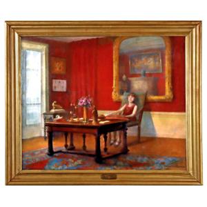 Guillaume LARRUE (1851-1935) Scène d'Interieur