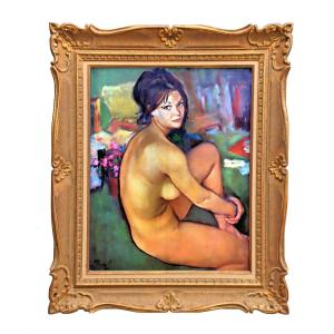 Cadre Montparnasse  & Portrait Nu d'après Pierre-Laurent Brenot (1913-1998)