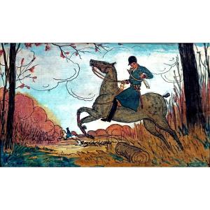 Guy Arnoux (1886-1951) Cavalier de Chasse à Courre