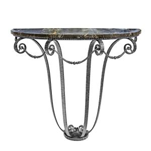 Art Deco Wrought Iron Console 