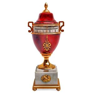 "faberge" Clock With Rotating Circle Signed Lavigne
