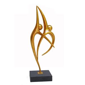 CANTAREL (né en 1949) Sculpture en Bronze Doré 