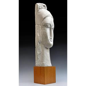 Amédéo Modigliani (1884–1920) Sculpture “head Of A Woman,” Louvre Edition