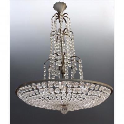 Art Deco Crystal Chandelier