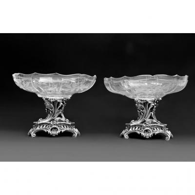 Paire de Grandes Coupes XIXe Maison CARDEILHAC 