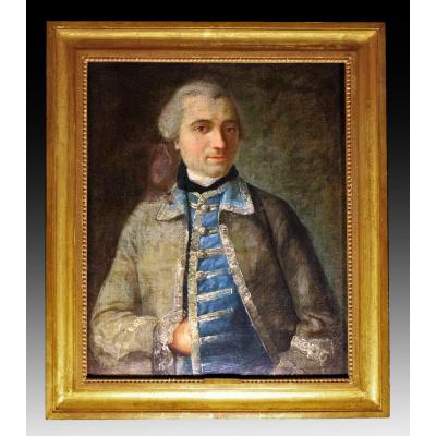 Joseph Siffred Duplessis (1725-1802) Portrait d'Officier XVIIIe