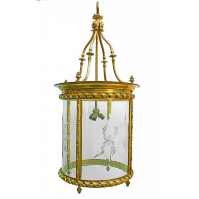 Very Large Lantern Napoleon III Gilt Bronze