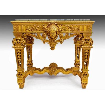 Napoleon III Ceremonial Console In Golden Wood