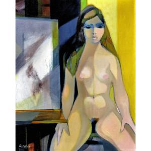 Camille Hilaire (1916-2004) Nue dans l'Atelier