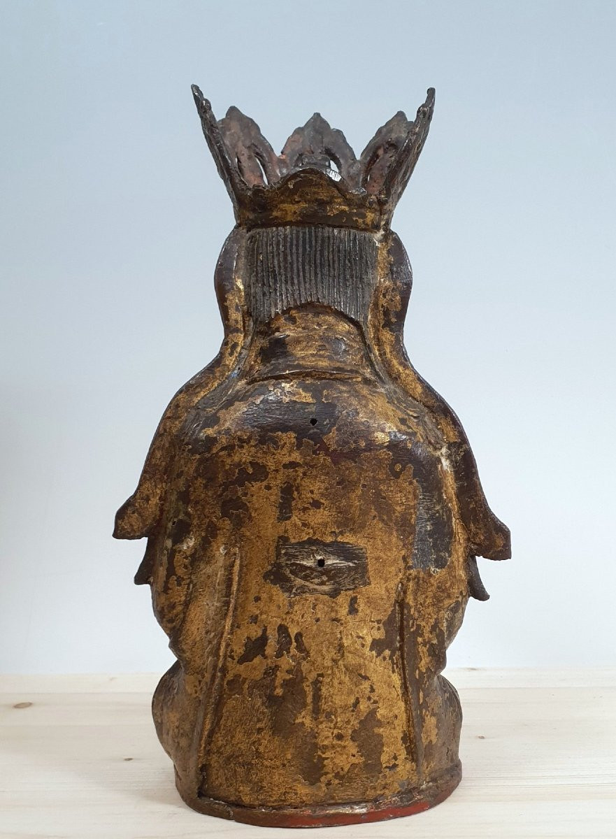  Bodhisattva Guanyn - Bronzo - Cina - -photo-3
