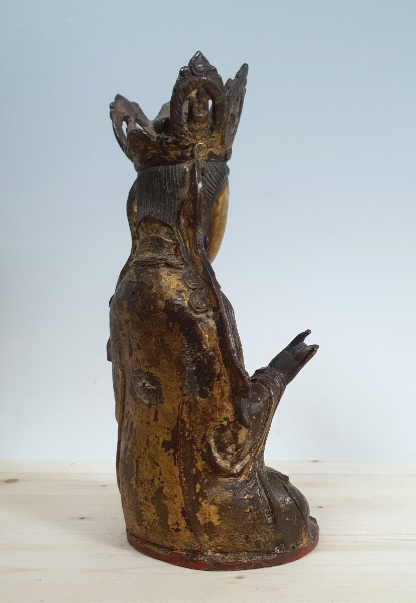  Bodhisattva Guanyn - Bronzo - Cina - -photo-6