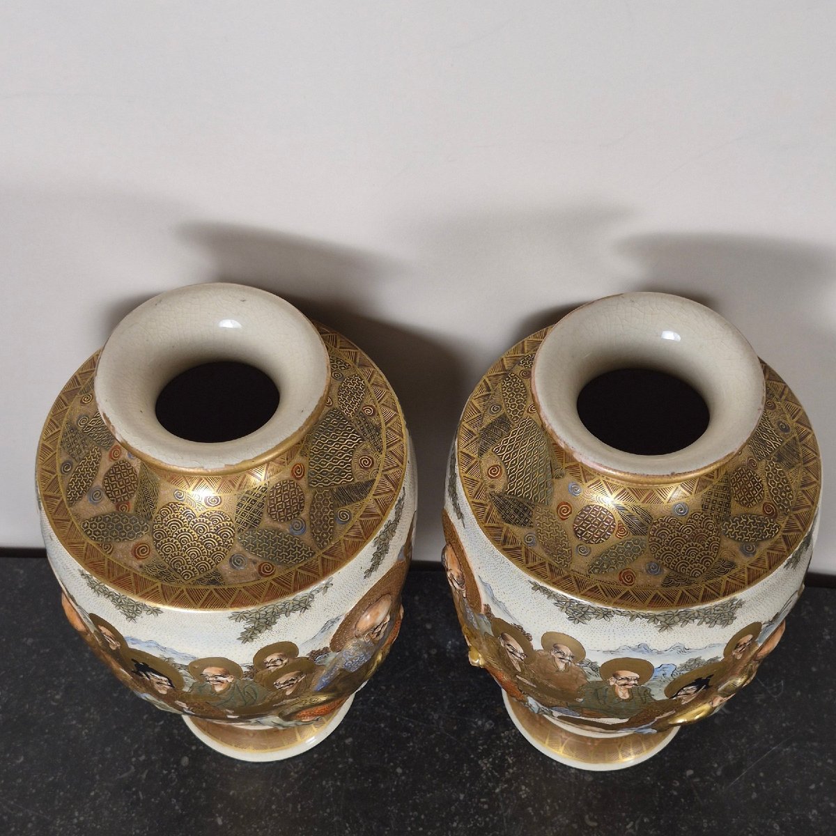 Paire de vases Satsuma-photo-2