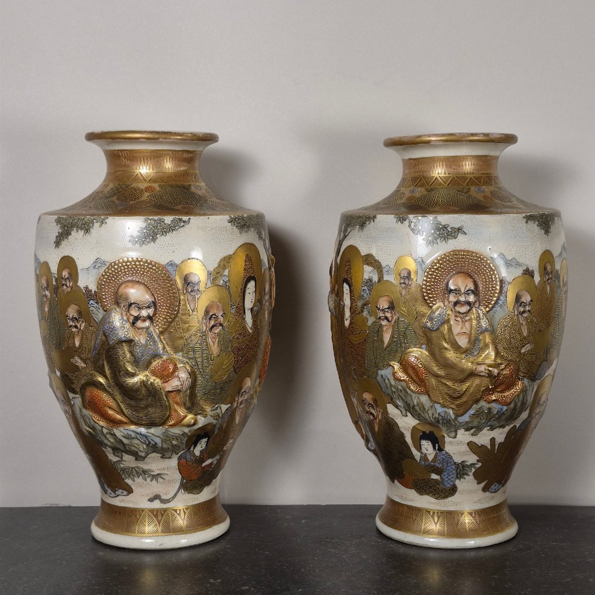 Paire de vases Satsuma