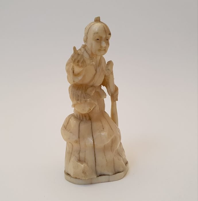 Okimono (1) - Marine Ivory - Japan - Meiji Period (1868-1912)-photo-3