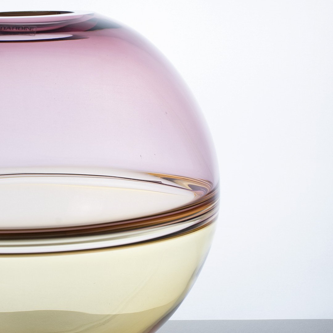 Spherical "incalmo" Murano Glass Vase, Alfredo Barbini, Ca. 1970-photo-2