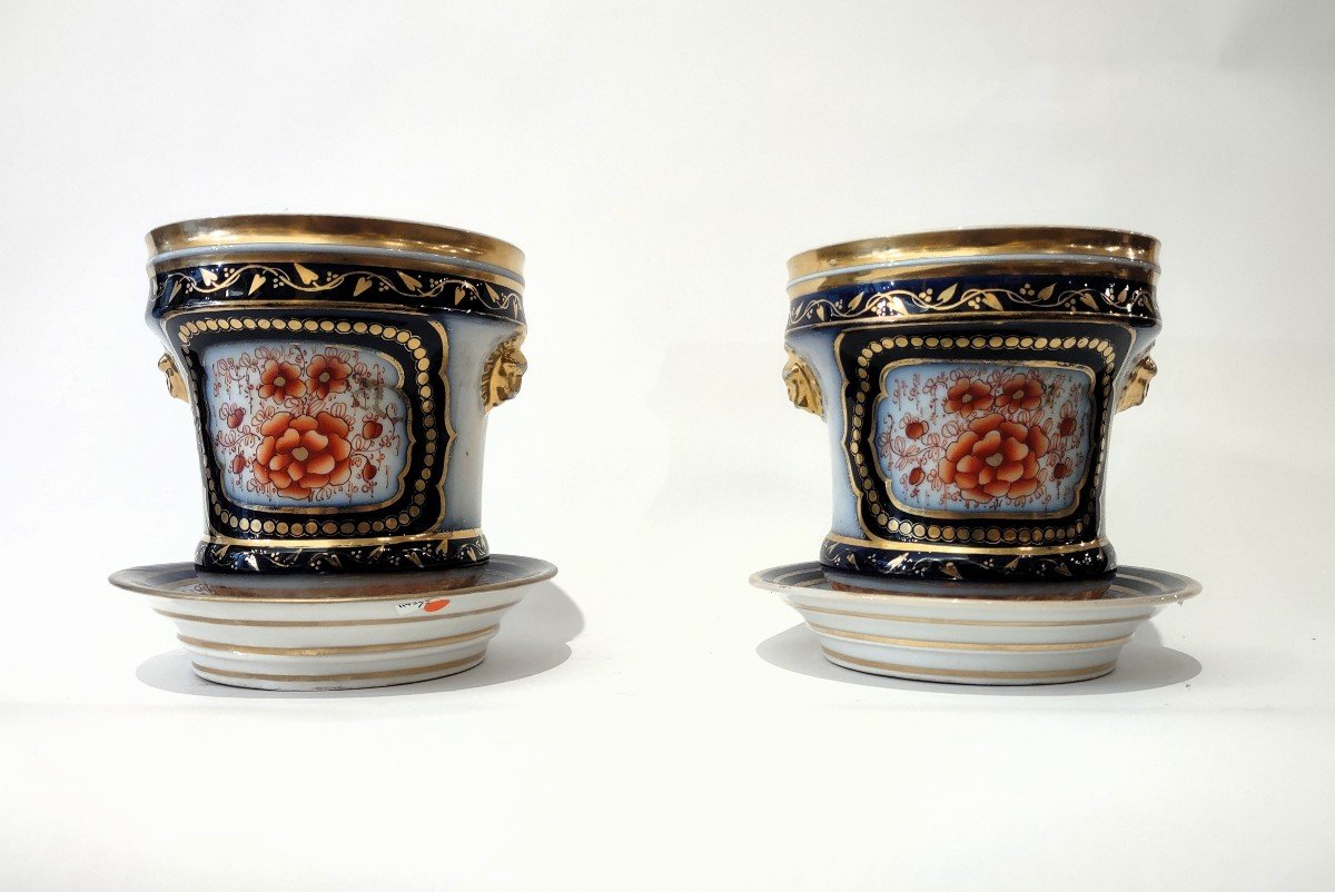 Two Cachepots In Vieux Paris Porcelain-photo-2