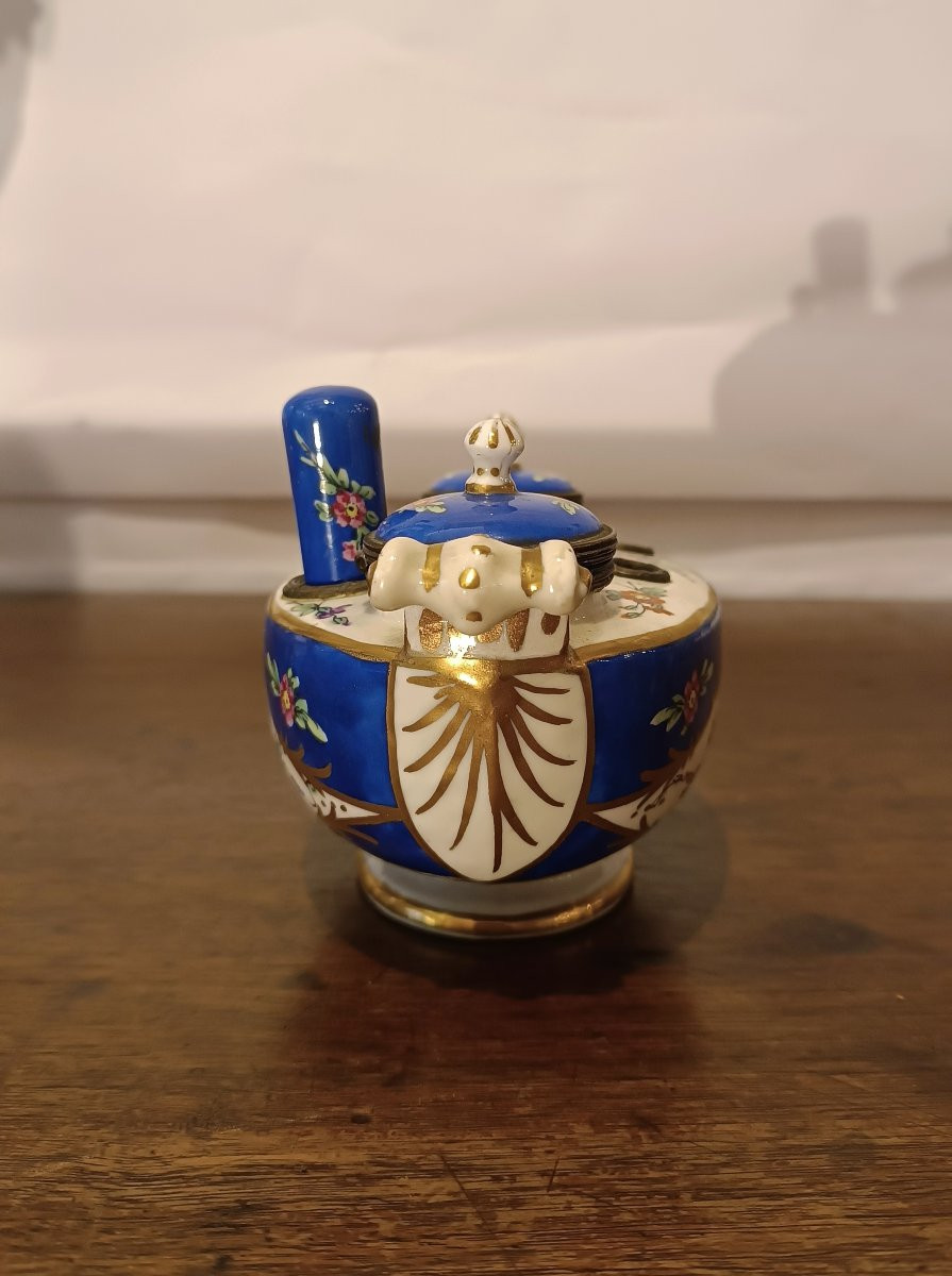  Early 19th Century Sèvres Porcelain Inkwell-photo-5