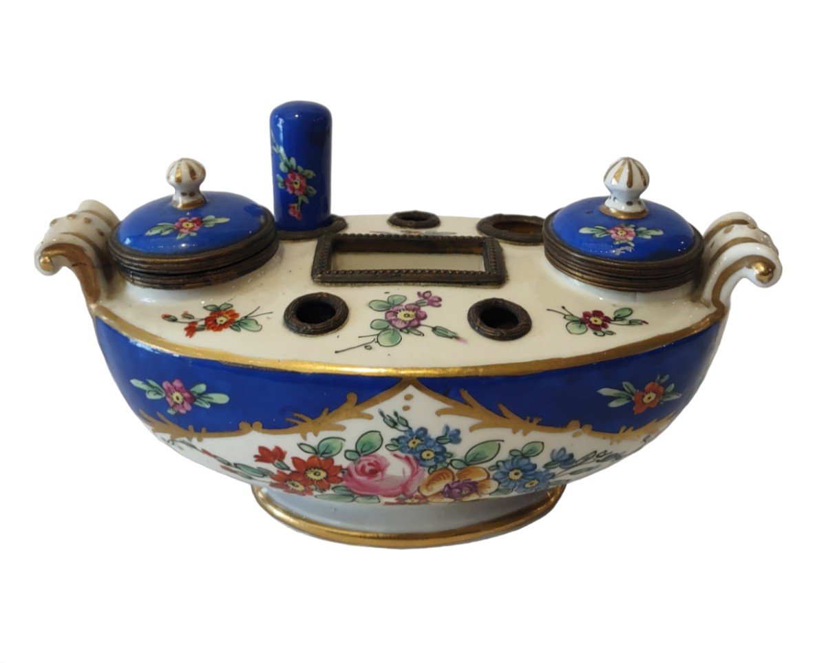 Sevres Porcelain Inkwell