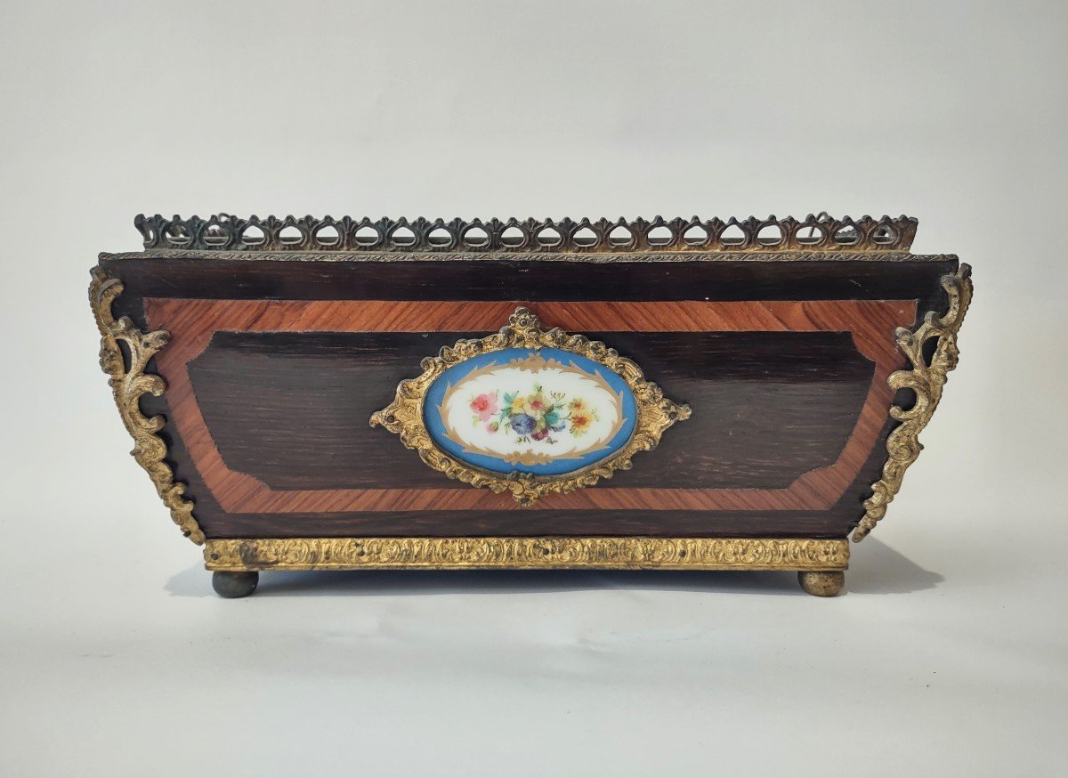 Planter Decorated With Sèvres Porcelain And Gilded Bronzes-photo-1