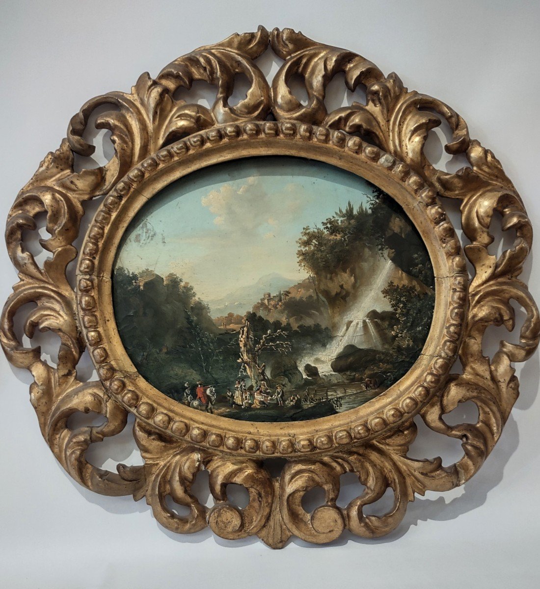  Two Oval Landscape Paintings-photo-2