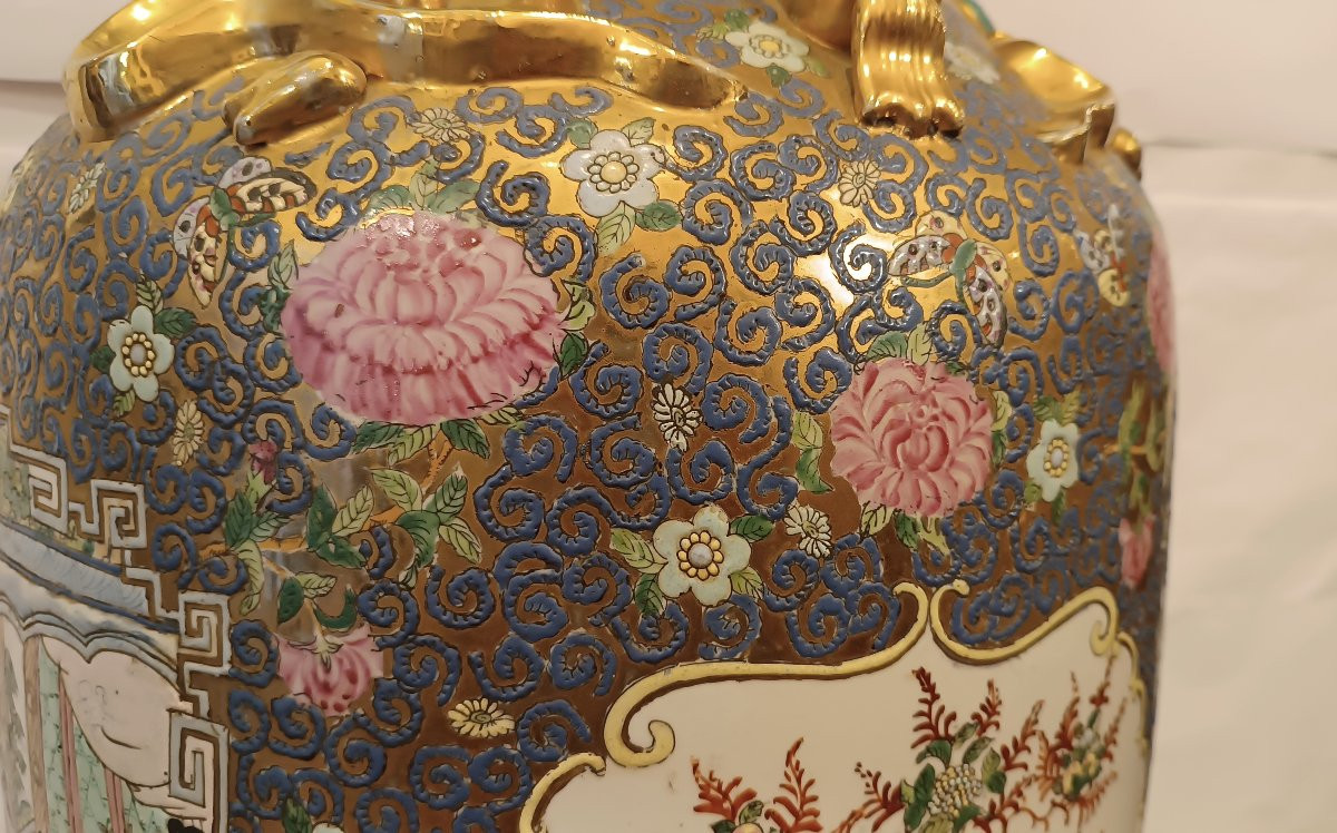GRAND VASE EN PORCELAINE DE CHINE DÉBUT DU 20ème SIÈCLE-photo-4