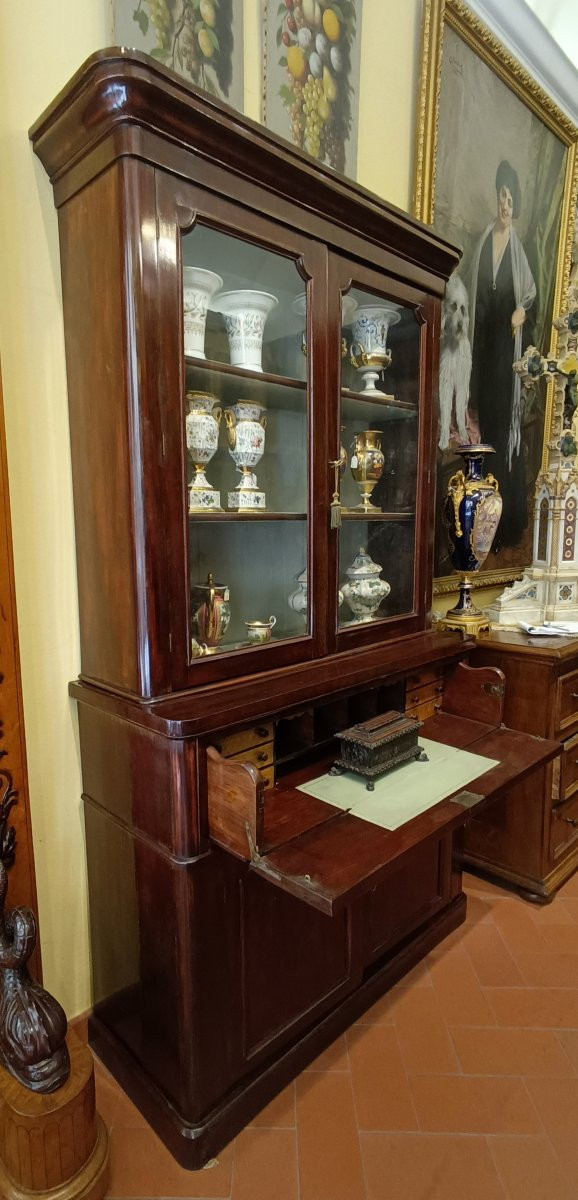 Second Half Of The 19th Century Mahogany Display Cabinet-photo-4