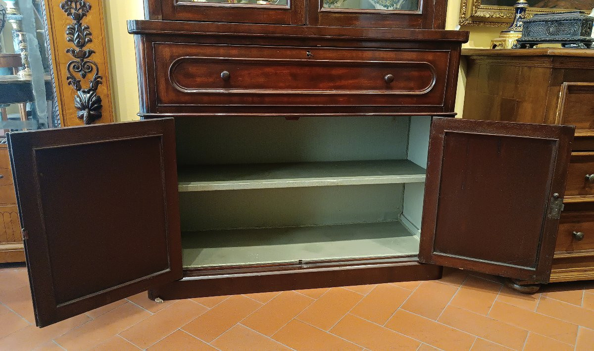 Second Half Of The 19th Century Mahogany Display Cabinet-photo-2
