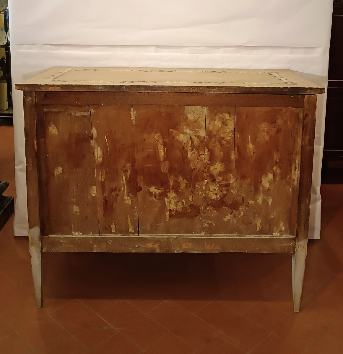 Late 19th-early 20th Century Lacquered Chest Of Drawers-photo-4